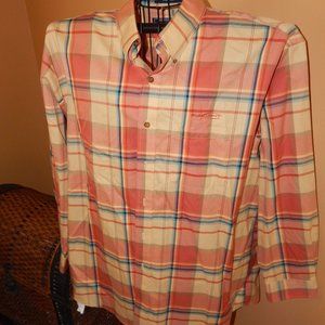 Men's Anheuser-Busch Plaid Button Front Shirt ~ Size XL ~100% Cotton "Bud Light"